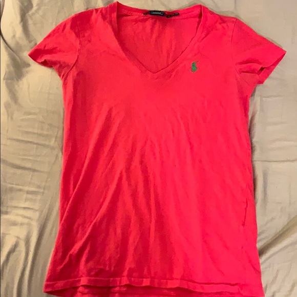 Pink Polo Ralph Lauren V Neck - Picture 1 of 4